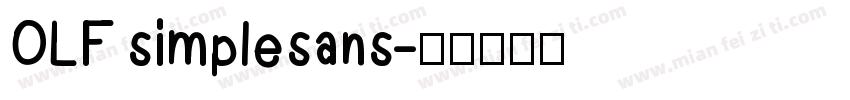 OLF simplesans字体转换